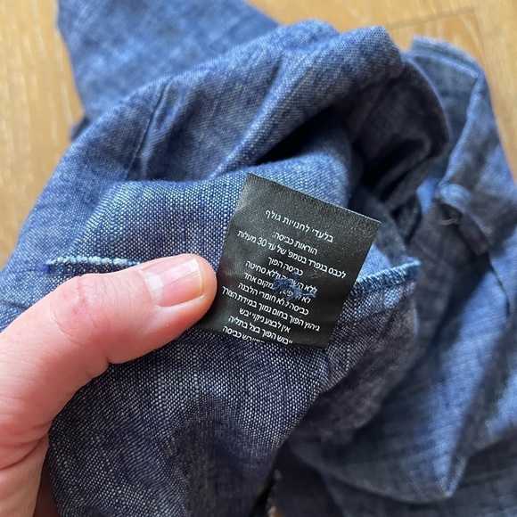 Blue Chambray Shorts by Golf Used linen blend - Picture 8 of 8